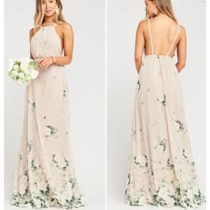 Show Me Your Mumu Amanda maxi dress "Bouquet Toss" floral halter neck EUC SZ L